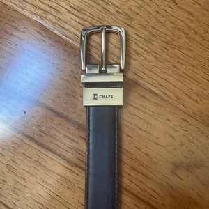 Chaps Reversible Leather Black Brown Belt